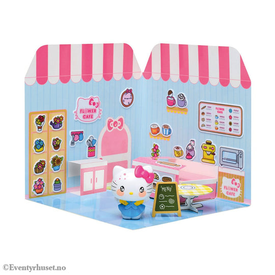 Hello Kitty and Friends Mini figure Sticker House Hello Kitty Flower Café Collectibles