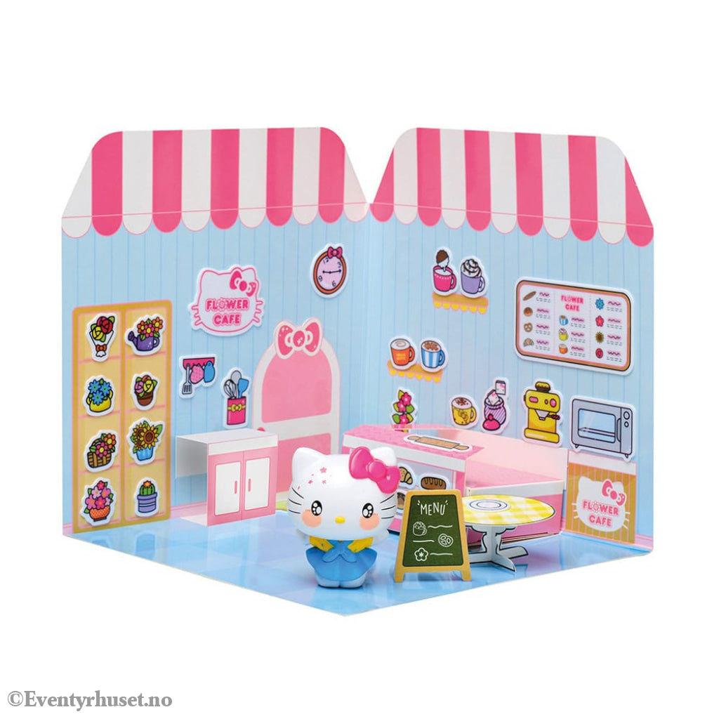 Hello Kitty and Friends Mini figure Sticker House Hello Kitty Flower Café. Mint In Sealed Box (MISB)! Actionfigur