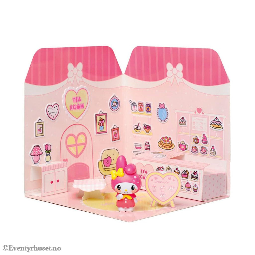 Hello Kitty and Friends Mini figure Sticker House My Melody Tea Room. Mint In Sealed Box (MISB)! Actionfigur