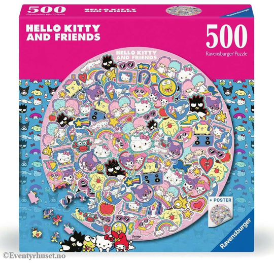 Hello Kitty and Friends Round Jigsaw Puzzle (500 pieces) Games