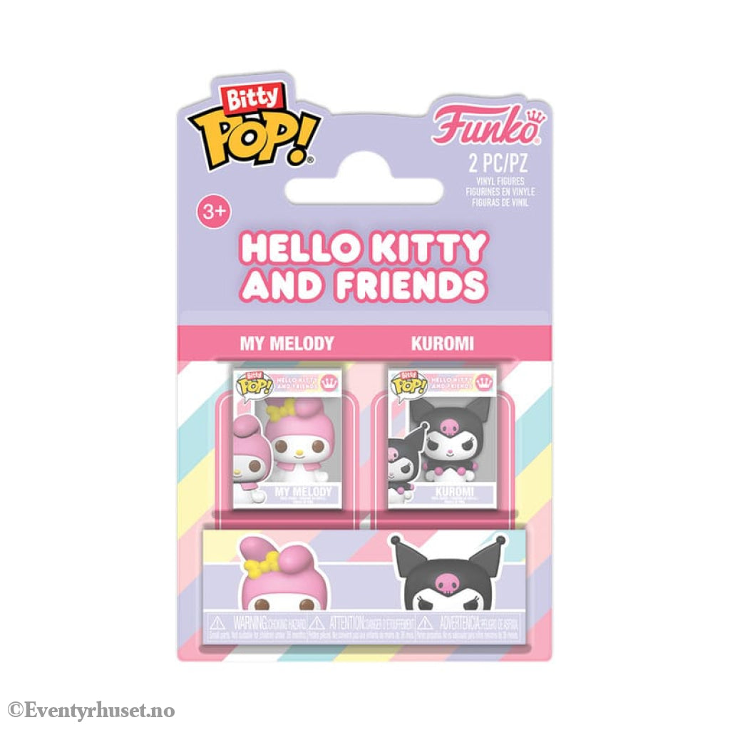 Hello Kitty Bitty POP! Vinyl Figures 2-Pack My Melody&Kuromi 2 cm Collectibles