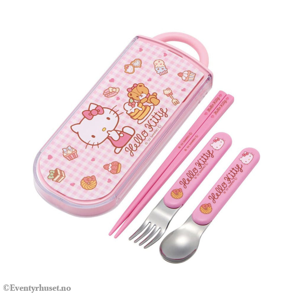 Hello Kitty Chopsticks & Spoon & Fork Set Sweety pink Home & Gifts