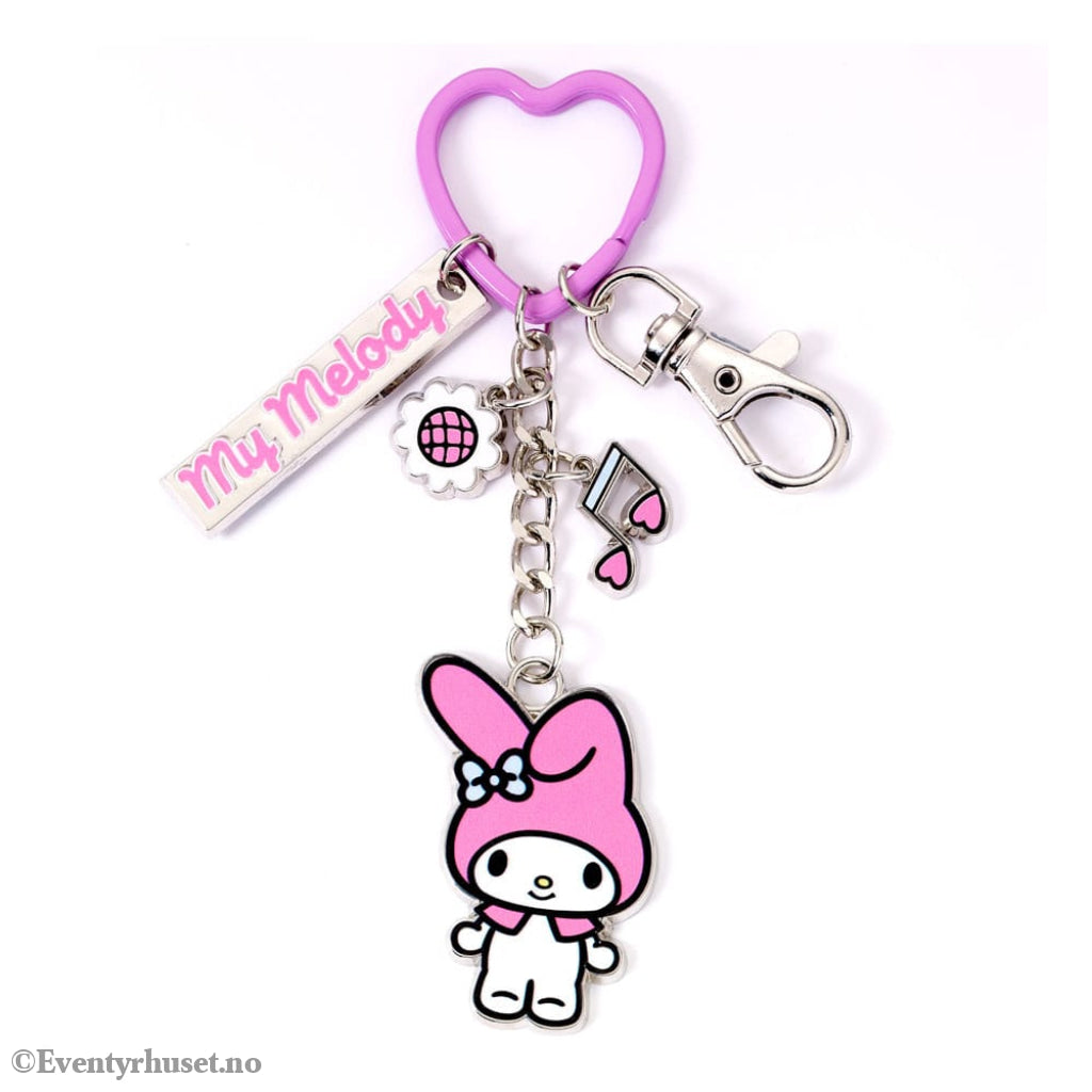 Hello Kitty Key Chain with My Melody Charms 15 cm Fashion & Accessories
