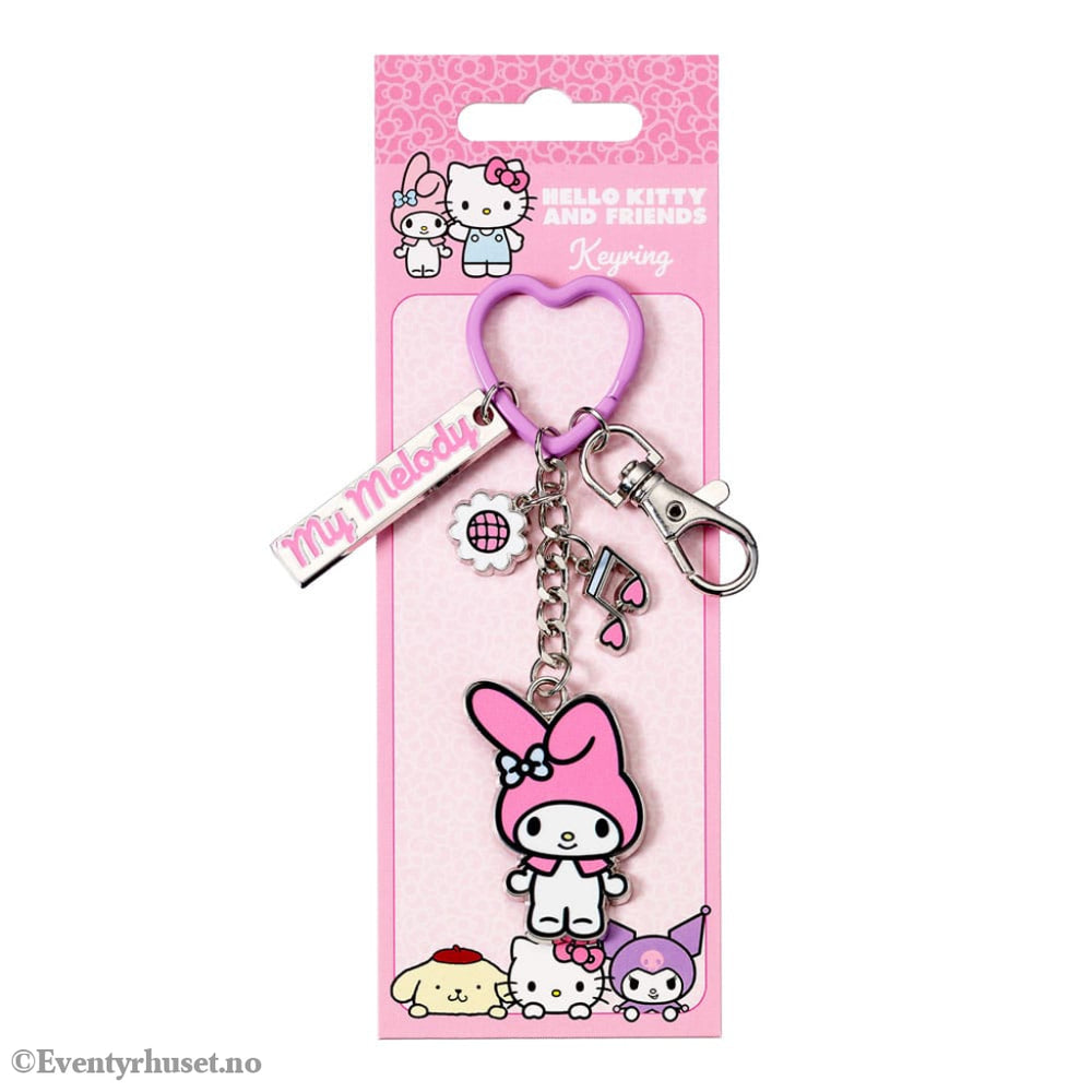 Hello Kitty Key Chain with My Melody Charms 15 cm Fashion & Accessories
