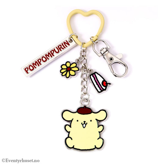 Hello Kitty Key Chain with Pompompurin Charms 15 cm Fashion & Accessories