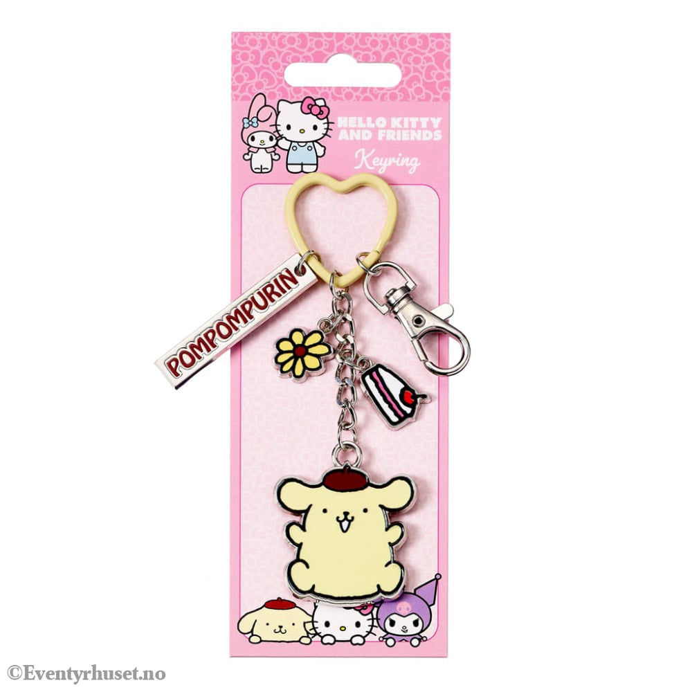 Hello Kitty Key Chain with Pompompurin Charms 15 cm Fashion & Accessories
