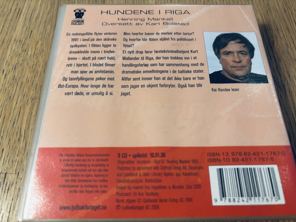 Henning Mankell – Hundene i Riga. Lydbok på CD.