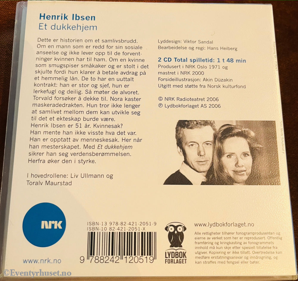 Henrik Ibsen. Et Dukkehjem (Nrk). Lydbok På 2 Cd.