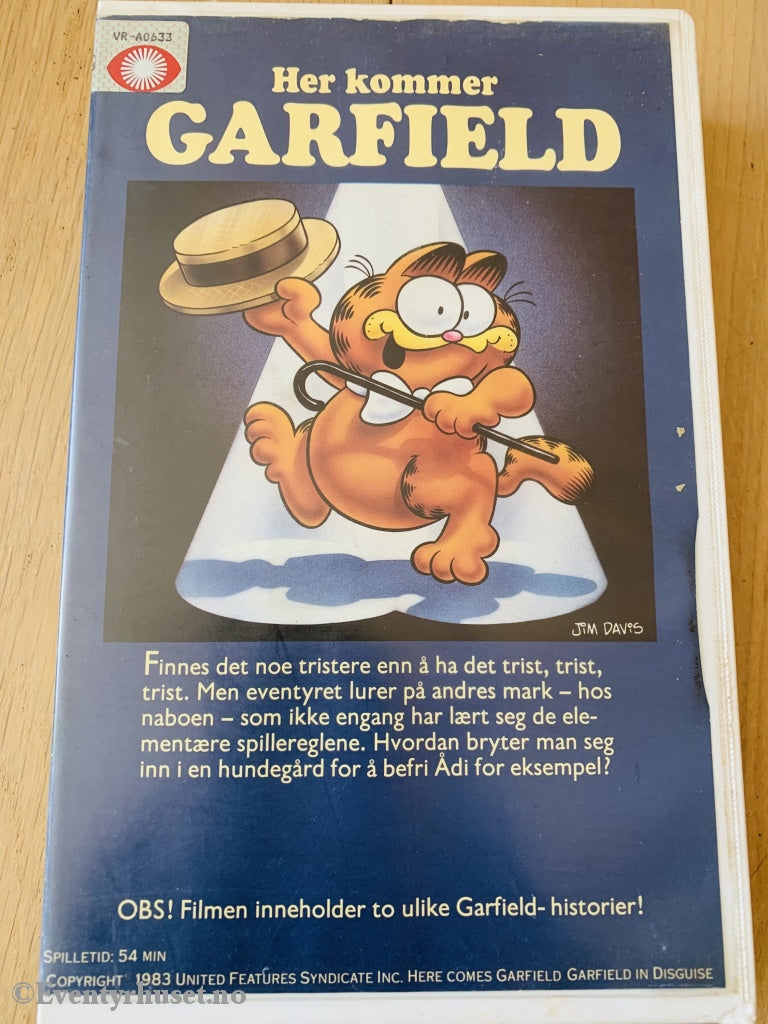 Her Kommer Garfield. Vhs Big Box.