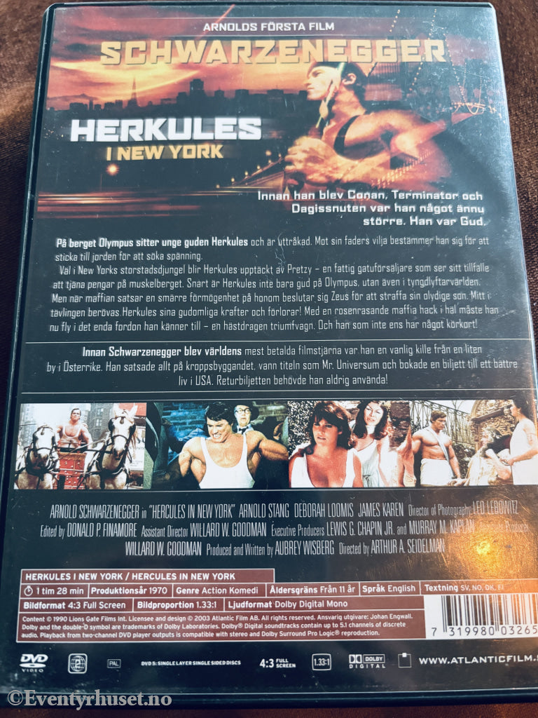 Hercules in New York (1970). DVD.