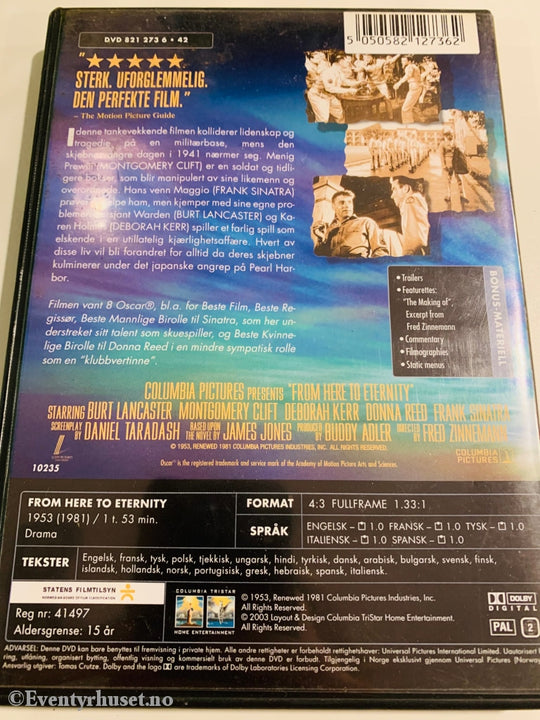 Herfra Til Evigheten. 1953. Dvd. Dvd