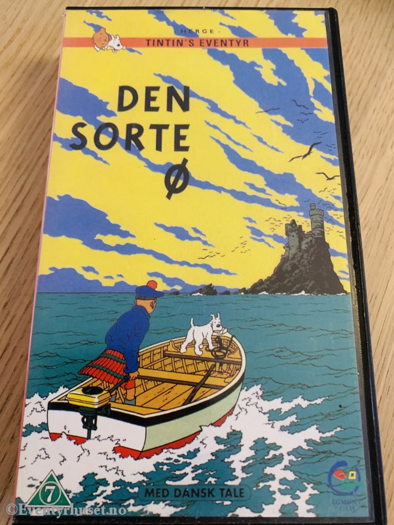 Tintin. 1991. Den Sorte Ø. Dansk. Vhs. Vhs