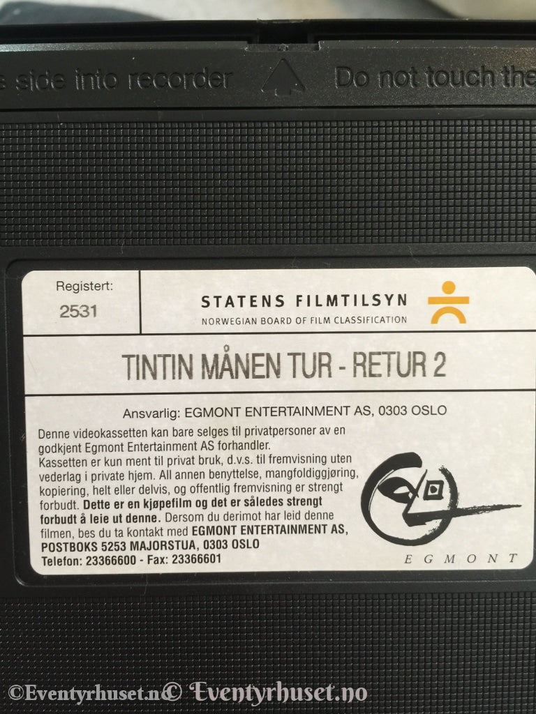 Tintin. 1991. Månen Tur-Retur 2. Vhs. Vhs