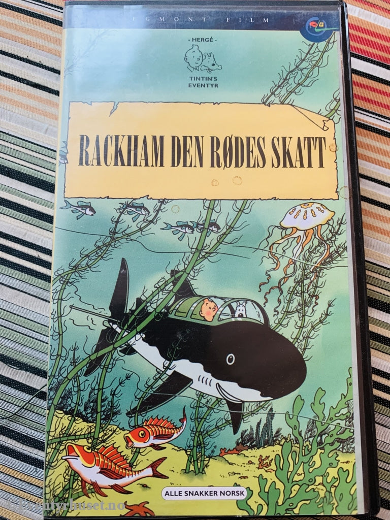 Hergé: Tintin. 1991. Rackham Den Rødes Skatt. Vhs. Vhs