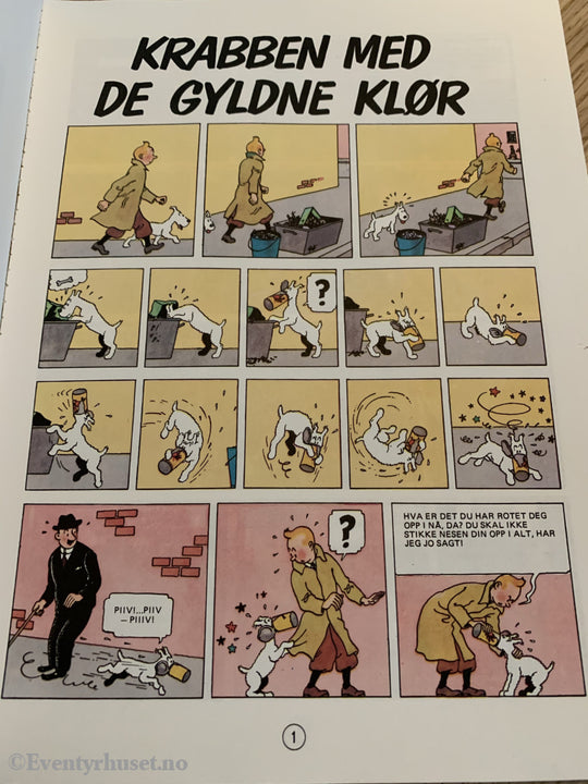 Hergé: Tintin Album Nr. 09. Krabben Med De Gyldne Klør. 1953/1986. Tegneseriealbum