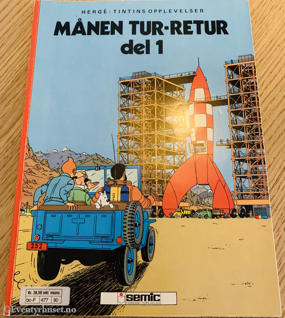 Hergé: Tintin Album Nr. 13. Månen Tur-Retur Del 1. 1953/1987. Tegneseriealbum