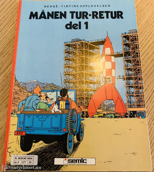 Hergé: Tintin Album Nr. 13. Månen Tur-Retur Del 1. 1953/1987. Tegneseriealbum