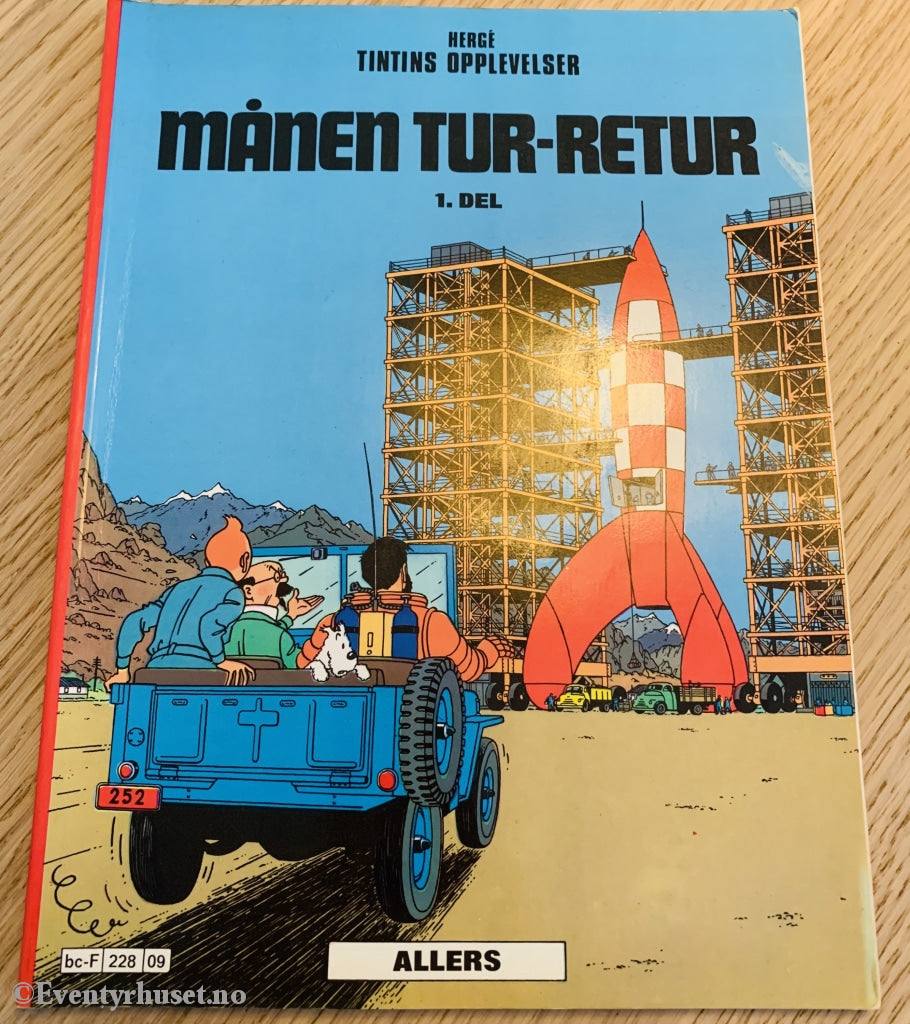 Hergé: Tintin Album Nr. 13. Månen Tur-Retur Del 1. 1953/1980 (Allers). Tegneseriealbum