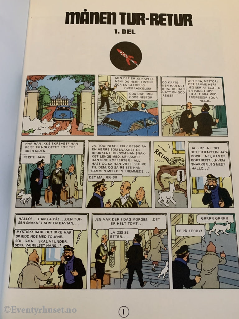 Hergé: Tintin Album Nr. 13. Månen Tur-Retur Del 1. 1953/1980 (Allers). Tegneseriealbum