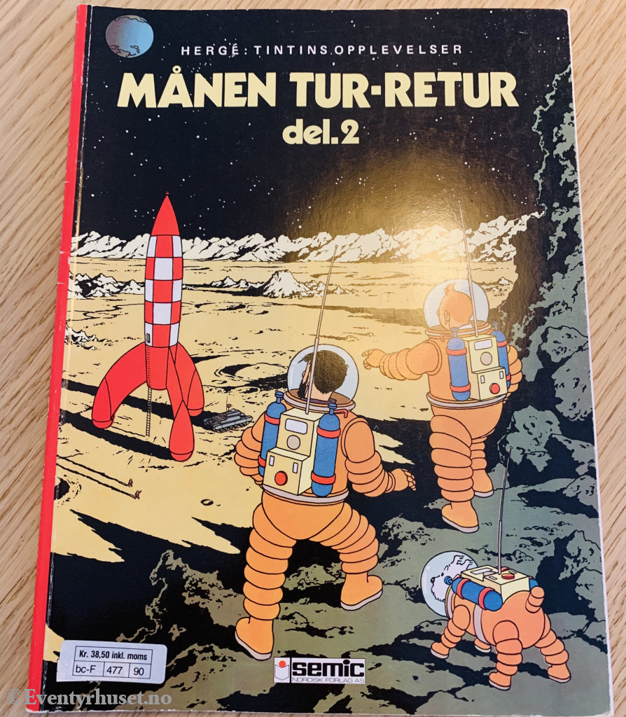 Hergé: Tintin Album Nr. 14. Månen Tur-Retur Del 2. 1954/1987. Tegneseriealbum