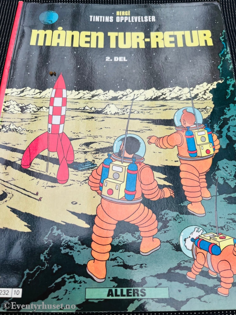 Hergé: Tintin Album Nr. 14. Månen Tur-Retur Del 2. 1954/1980. (Allers Versjonen). Tegneseriealbum