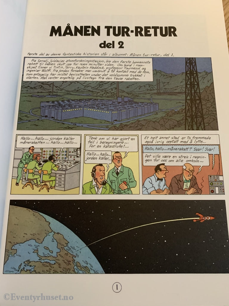 Hergé: Tintin Album Nr. 14. Månen Tur-Retur Del 2. 1954/1987. Tegneseriealbum