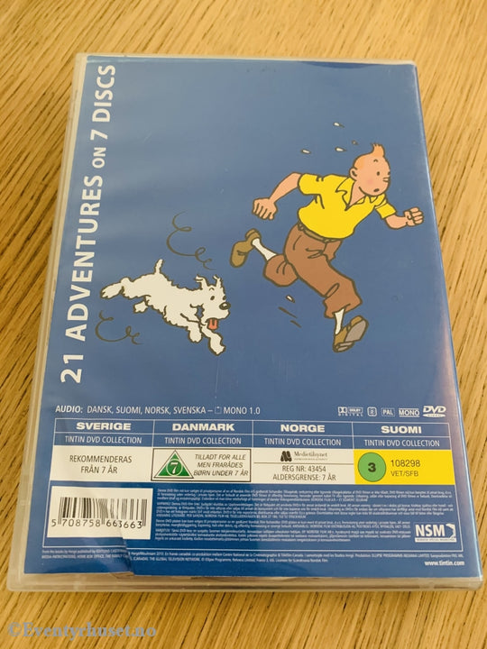 Hergé. Tintin - Alle 21 Eventyrene På 7 X Dvd. Dvd