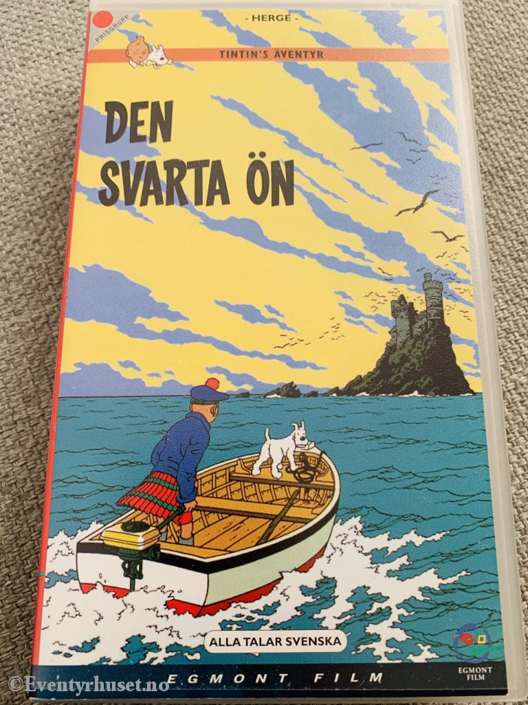 Hergé: Tintin. Den Svarta Ön. 1991. Vhs. Svensk Tale. Vhs