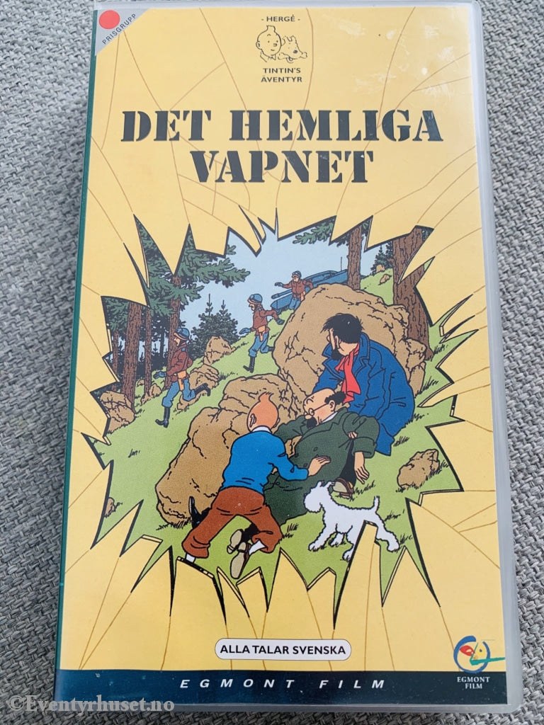 Hergé: Tintin. Det Hemliga Vapnet. 1991. Vhs. Svensk Tale. Vhs