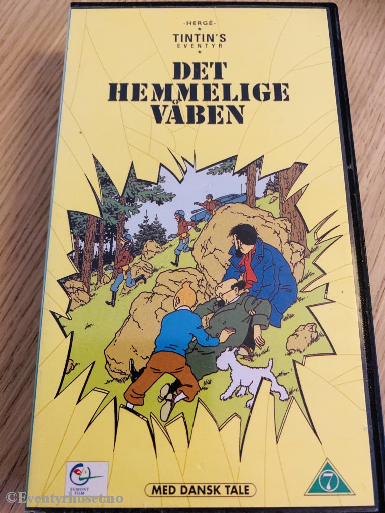 Tintin. Det Hemmelige Våpen. 1991. Dansk. Vhs Ny I Plast!
