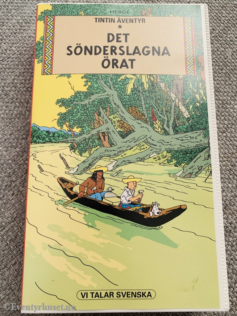Hergé: Tintin. Det Sönderslagna Örat. 1991. Vhs. Svensk Tale. Vhs