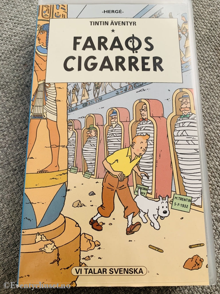 Hergé: Tintin. Faraos Cigarrer. 1991. Vhs. Svensk Tale. Vhs