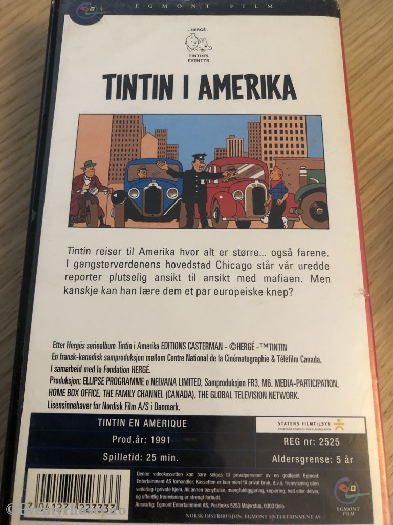 Tintin I Amerika. 1991. Vhs. Vhs