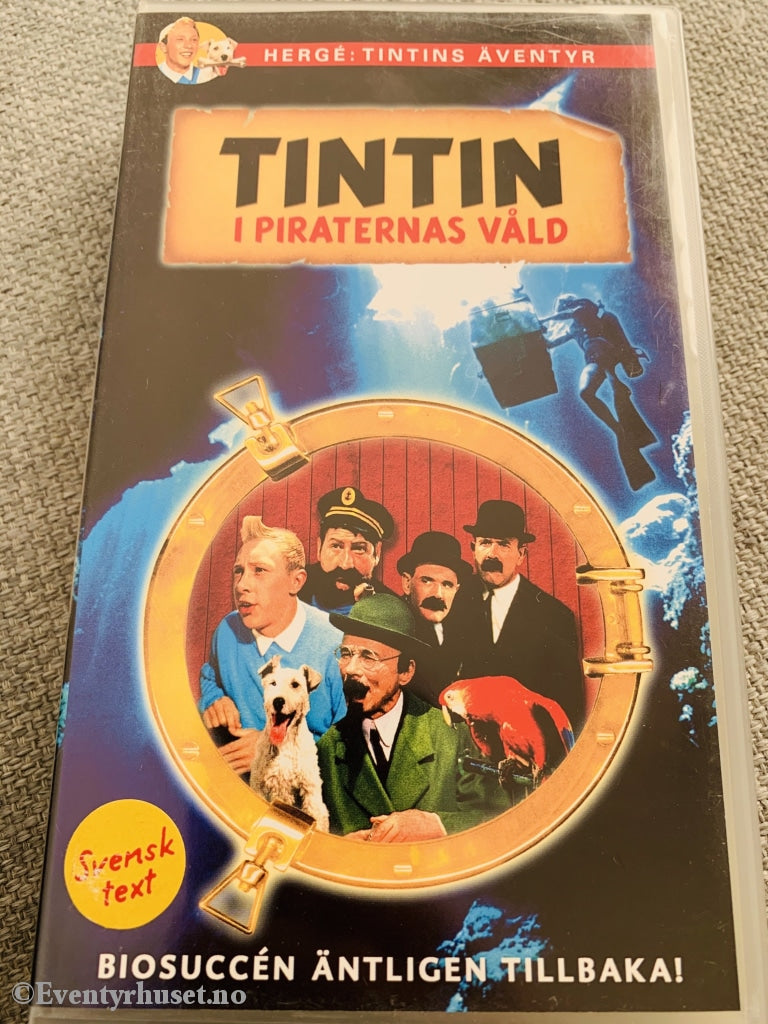 Hergé: Tintin. I Piraternas Väld. 1961. Vhs. Svensk Tekst. Vhs
