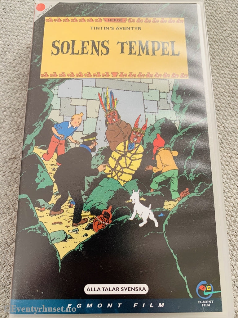 Hergé: Tintin. Solens Tempel. 1991. Vhs. Svensk Tale. Vhs