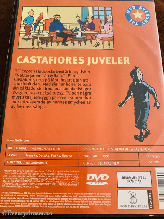 Hergé. Tintins opplevelser. Castafiores juveler. 1991. DVD. DVD