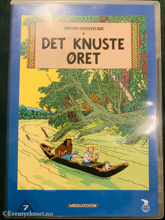 Hergé. Tintins Opplevelser. Det Knuste Øret. 1991. Dvd. Dvd
