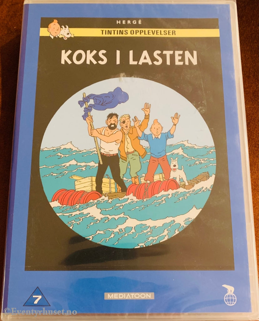 Hergé. Tintins Opplevelser. Koks I Lasten. 1991. Dvd Ny Plast.