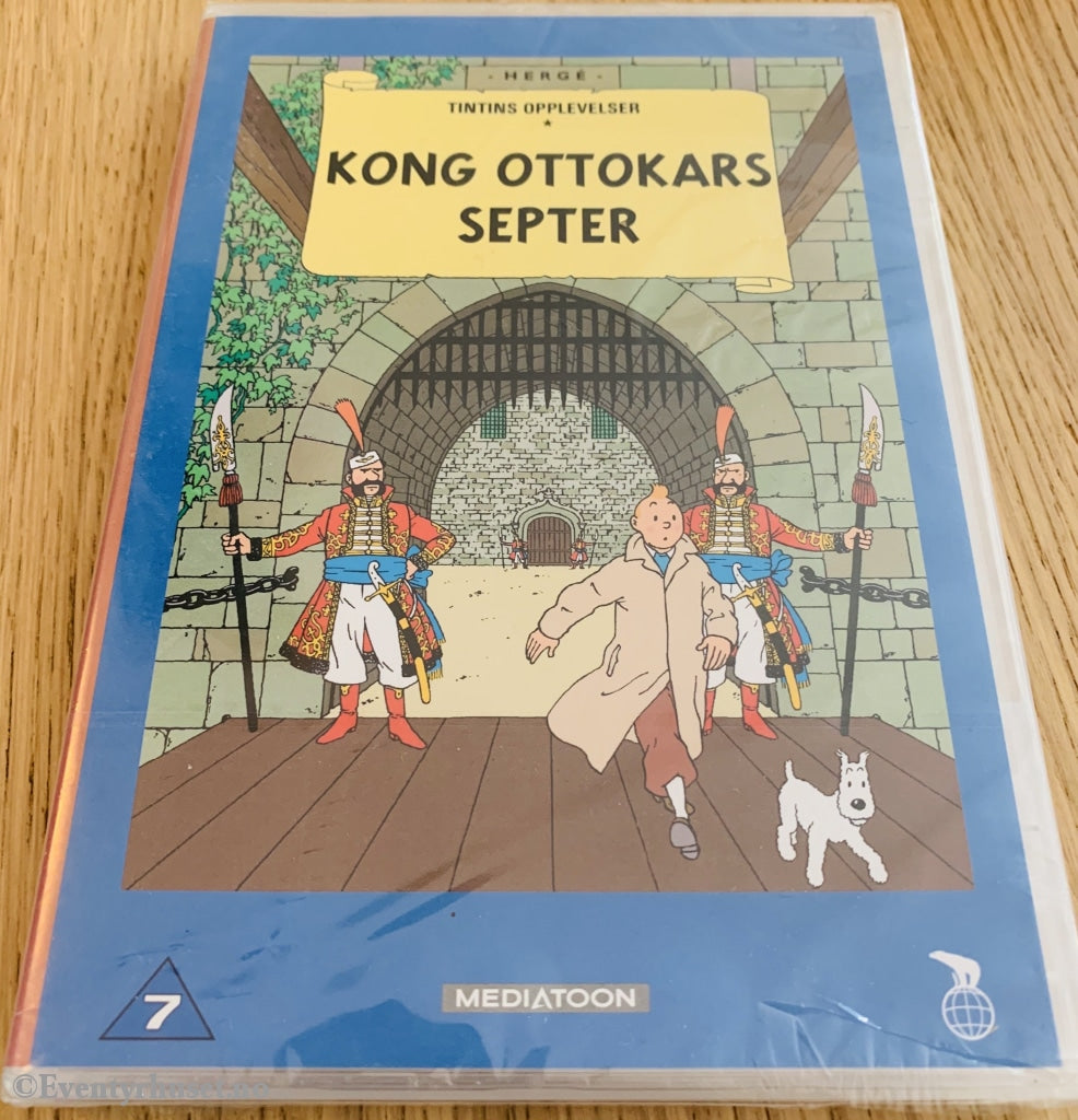 Hergé. Tintins Opplevelser. Kong Ottokars Septer. 1991. Dvd Ny I Plast.