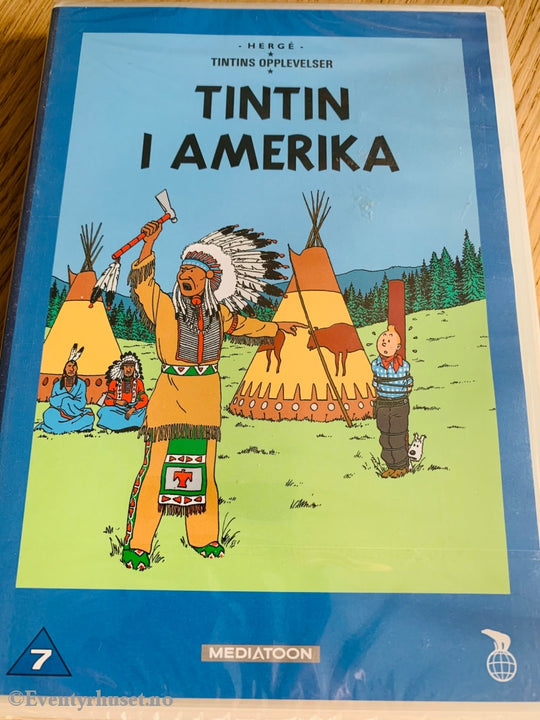 Hergé. Tintins Opplevelser. Tintin I Amerika. 1991. Dvd Ny Plast.