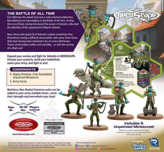 Heroscape Army Expansion Age of Annihilation Chain Gruts & Ramosaur Rider (Common) *English Version* Games