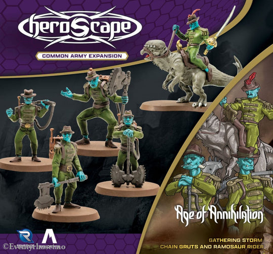 Heroscape Army Expansion Age of Annihilation Chain Gruts & Ramosaur Rider (Common) *English Version* Games