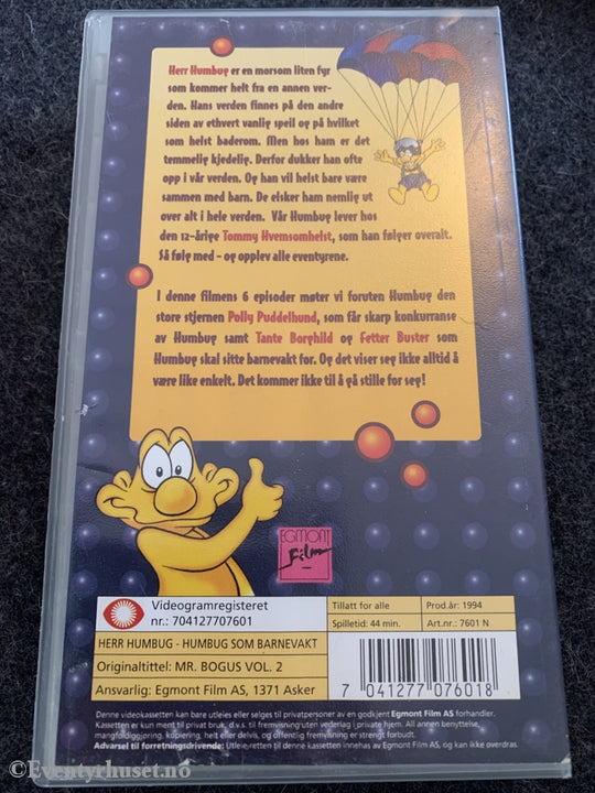 Herr Humbug. Humbug Som Barnevakt. 1994. Vhs. Vhs