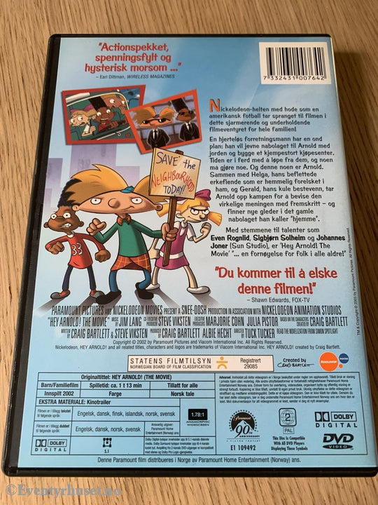 Hey Arnold! Filmen. 2002. Dvd. Dvd