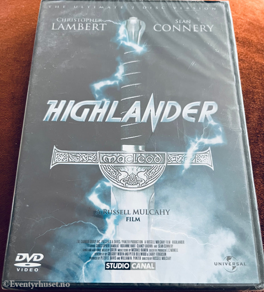 Highlander. 1986. Dvd. Ny I Plast! Dvd