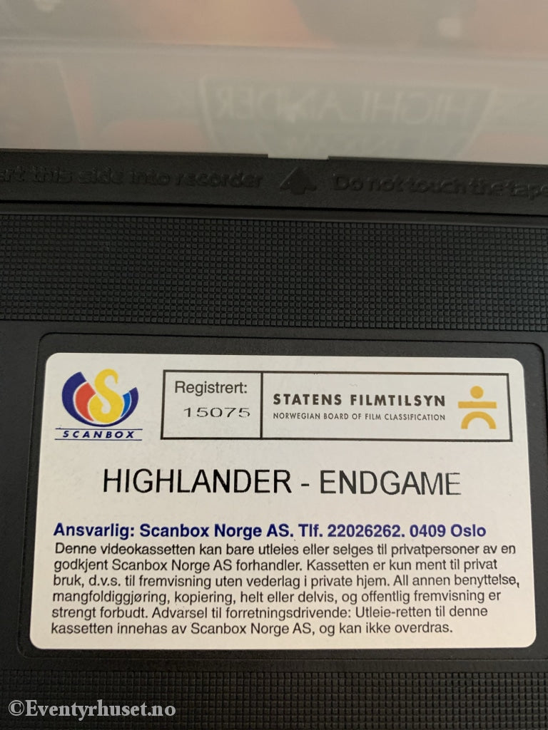 Highlander - Endgame. 2000. Vhs. Vhs