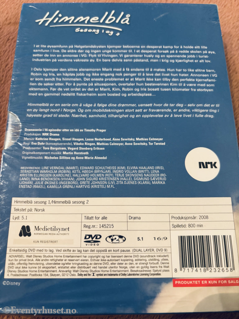 Himmelblå Sesong 1 og 2. DVD samleboks. Ny i plast!