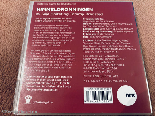 Himmeldronningen av Silje Holtet og Tommy Bredsted. Lydbok på CD.