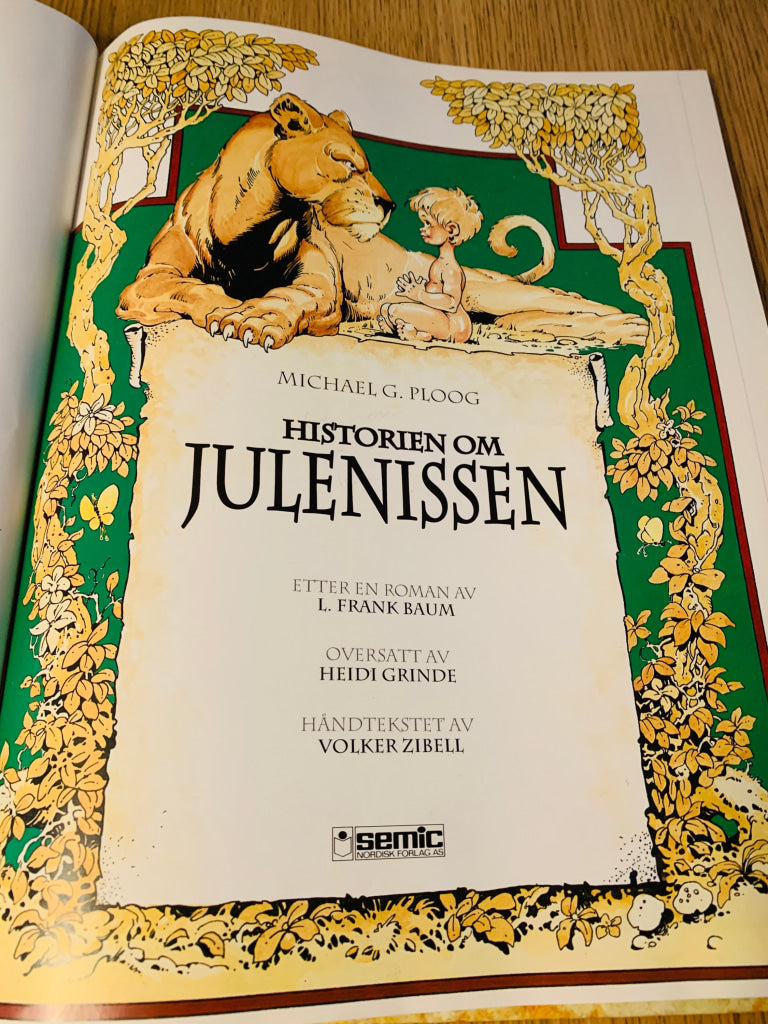 Historien om julenissen. 1992. Stor tegneseriebok. Fortelling