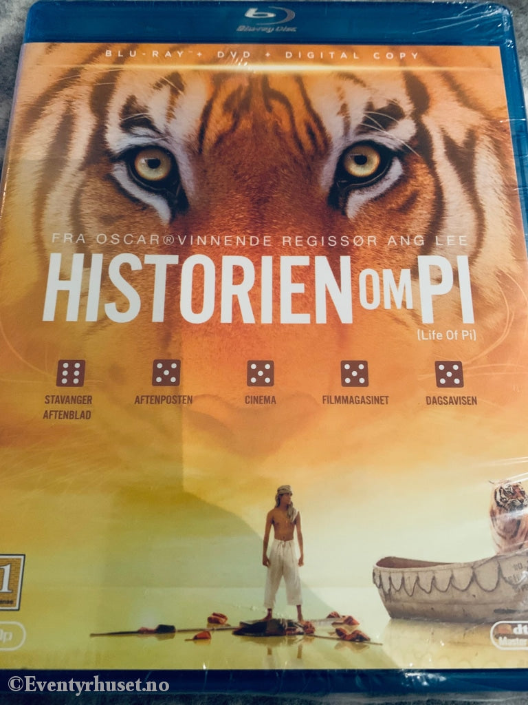 Historien Om Pi. 2012. Blu-Ray. Ny I Plast! Blu-Ray Disc